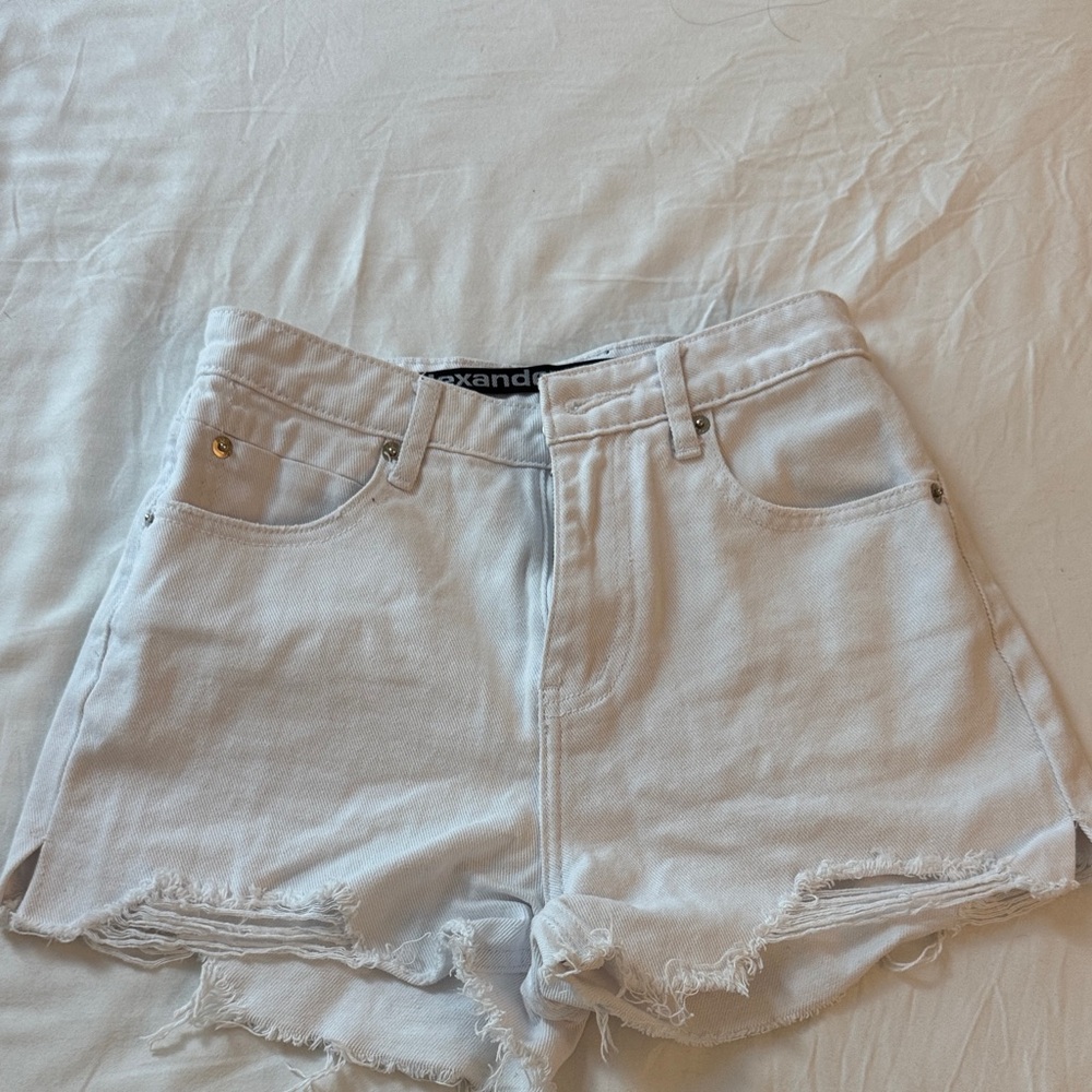 Alexanderwang White Denim Shorts